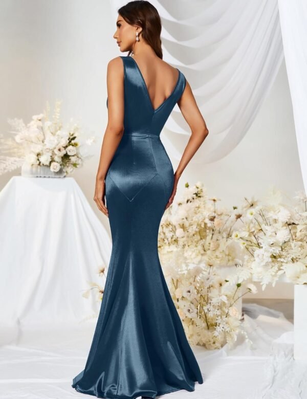 Women's 30s Brief Elegant Mermaid Sleeveless Gowns Formal Evening Dress