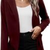 71gIkaSeabL._AC_SL1500.jpg Womens Casual Work Office Blazer Open Front Long Sleeve Cardigan Jacket