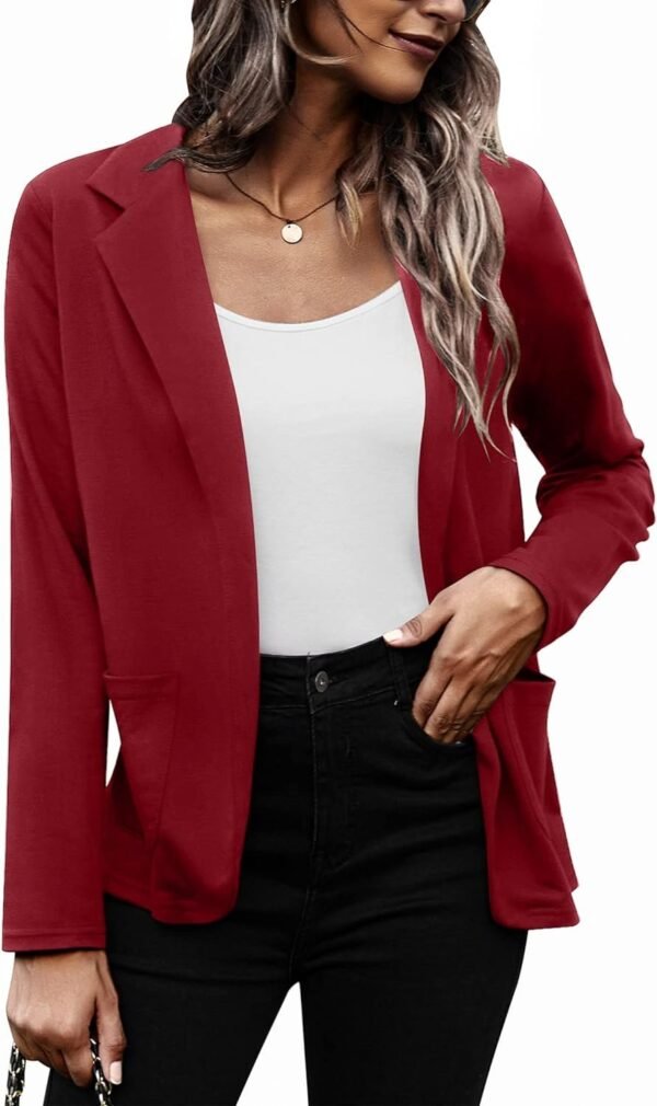 71gnBcFlsEL._AC_SL1500.jpg Womens Casual Work Office Blazer Open Front Long Sleeve Cardigan Jacket