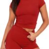 Womens Two Piece Lounge Sets Casual Summer Outfits 2 Piece Short Matching Clothing Set