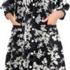Women House Dress Snap Front Nightgown 3/4 Sleeve Housecoat Duster Robe with Pockets Moomoo Patio Dress