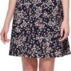 Women's Floral Jersey Short Puff Sleeve Dress