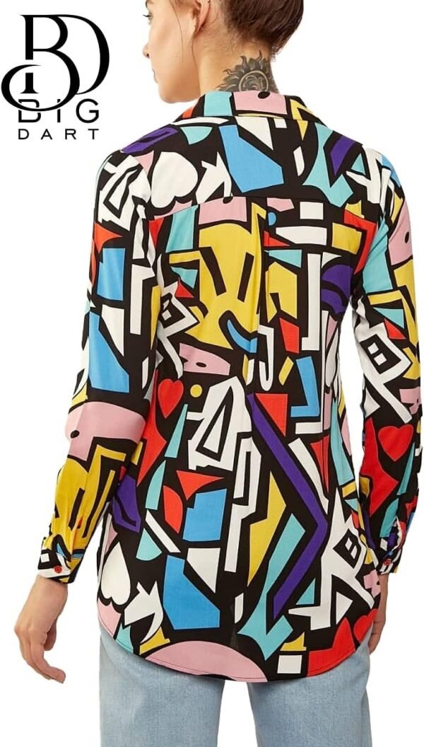 71kR_IlQRRL._AC_SL1350.jpg Blouses for Women Fashion, Casual Long Sleeve Button Down Shirts Tops, XS-3XL