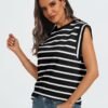 Women's Sleeveless Summer Tops Casual Trendy T Shirts Basic Trendy Cute Cap Sleeve Tee Shirts 2024