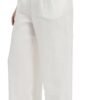 Women's Drape Linen Pants Summer Wide Leg Trousers Compact Fabric with Pockets
