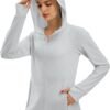 Women's Full Zip UPF 50+ Sun Protection Hoodie Jacket Long Sleeve Sun Shirt Hiking Outdoor Performance with Pockets