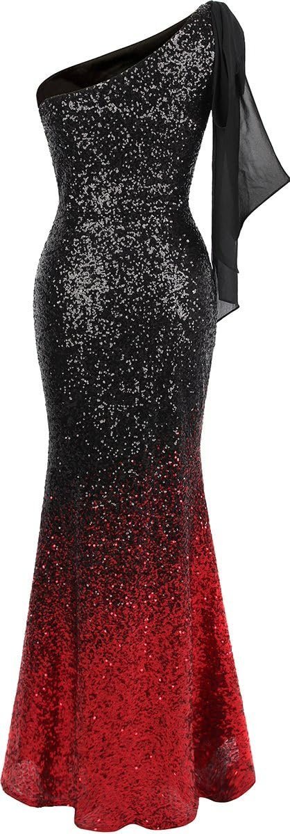 71ql0TREofL._AC_SL1200.jpg Women's Asymmetric Ribbon Gradient Sequin Mermaid Long Prom Dress