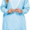 Womens Oversized Hoodie Extra Long Hooded Tunic Sweatshirt with Pockets