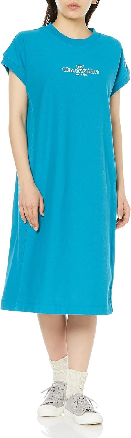 Round Neck, 100% Cotton, 9.4 oz, Script Logo, Reverse Weave Dress, Women's, Casual