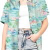 Women’s Button Down Hawaiian Shirt Casual Fashion Shirts Summer Blouses