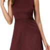 Women's Plaid Dress Sleeveless Fit and Flare Houndstooth Work Dresses