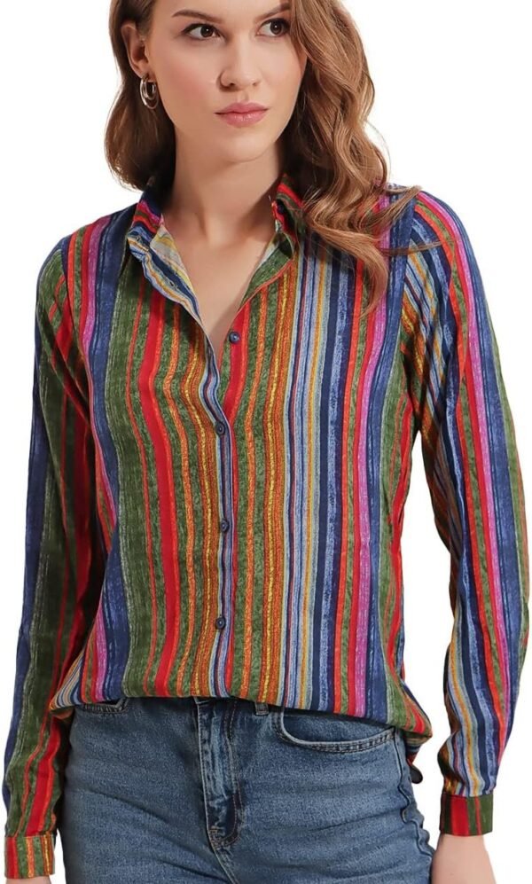 71vM-_DCsaL._AC_SL1264.jpg Blouses for Women Fashion, Casual Long Sleeve Button Down Shirts Tops, XS-3XL