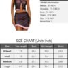 Women's 2 Piece Outfits Sheer Mesh Split Front Strapless Tube Crop Top and Ruffle Mini Skirt Set