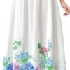 Women Floral Long Skirts Chiffon Summer Beach High Waisted Maxi Skirts
