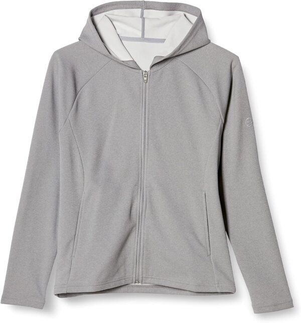 Women's Hoodie, Polyester Heathered Zip-up Hoodie, Sports