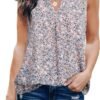 Women's Summer Tank Blouse Casual V Neck Sleeveless Tunic Top Shirt