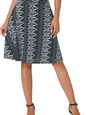 Women's Ruched Waist Stretchy Flared Yoga Skirt High Waist Midi Skirt for Women, 14, Large
