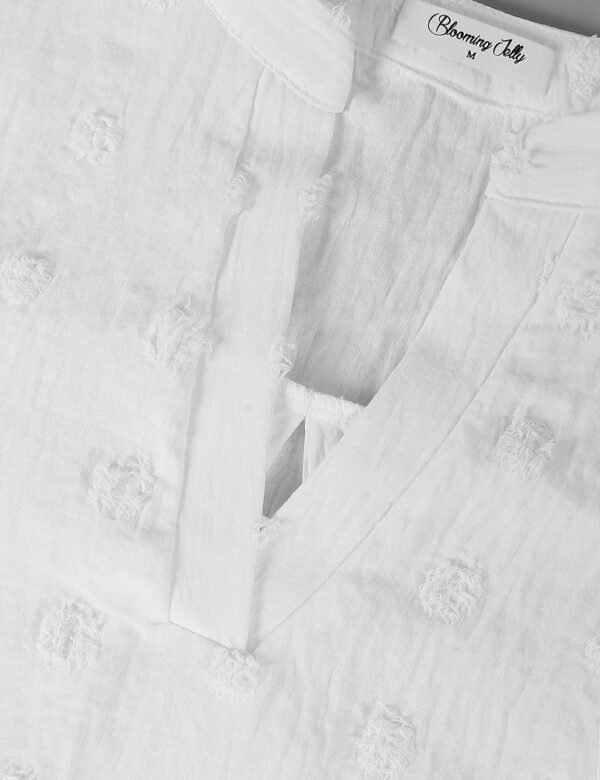 8177wcb-ZuL._AC_SL1500.jpg Womens White Chiffon Blouses Short Sleeve V Neck Shirts Summer Casual Polka Dot Tops