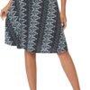 Women's Ruched Waist Stretchy Flared Yoga Skirt High Waist Midi Skirt for Women, 14, Large