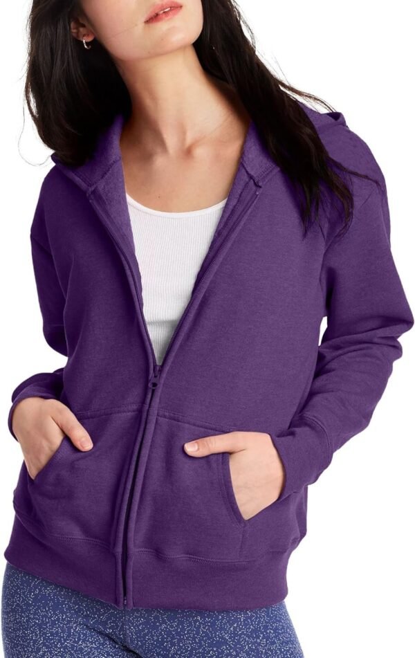 Women's Full-Zip Fleece Hoodie, Zip-Up Hooded Sweatshirt For Women