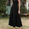 Womens Wedding Guest Dresses Long Sweetheart Neckline Sleeveless Cocktail Dress