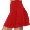 Stretchy Flared Ruffle Layered Mini Skater Skirts for Women