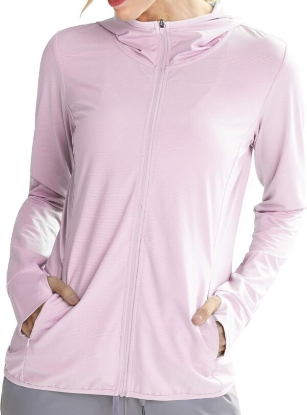Women's Full Zip UPF 50+ Sun Protection Hoodie Jacket Long Sleeve Sun Shirt Hiking Outdoor Performance with Pockets