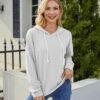 Women Casual Hoodie Long Sleeves Fashion Pullover Sweatshirts Loose Fit Tunic Winter Tops Comy Shirts