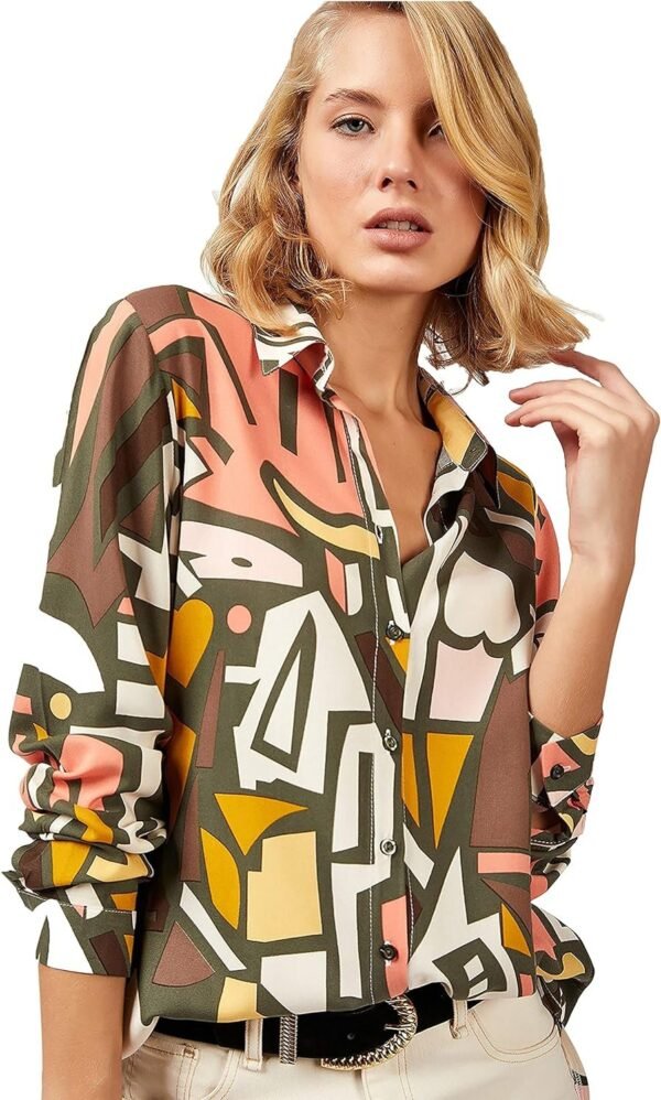 81JSE0PiShL._AC_SL1500_87900f4e-a81a-4a94-9b16-d2e3ef1336de.jpg Blouses for Women Fashion, Casual Long Sleeve Button Down Shirts Tops, XS-3XL