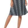 Women's Ruched Waist Stretchy Flared Yoga Skirt High Waist Midi Skirt for Women, 14, Large