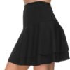 Stretchy Flared Ruffle Layered Mini Skater Skirts for Women