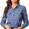 81PI9s2BVzL._AC_SL1500.jpg Women's Button Down Long Sleeve Point Collar Chambray Poplin Shirt