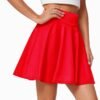 Women's Casual Basic Versatile Flared Pleated Mini Skater Skirt with Shorts