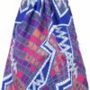 Womens African Print Skirt Boho Flare Pleated Midi Skirt with Pockets