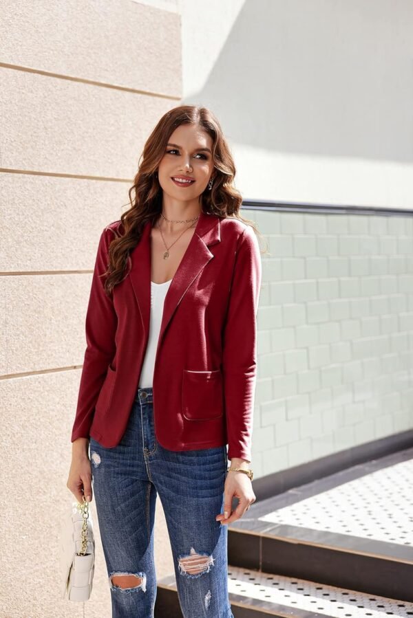 81W7ni0eyaL._AC_SL1500.jpg Womens Casual Work Office Blazer Open Front Long Sleeve Cardigan Jacket