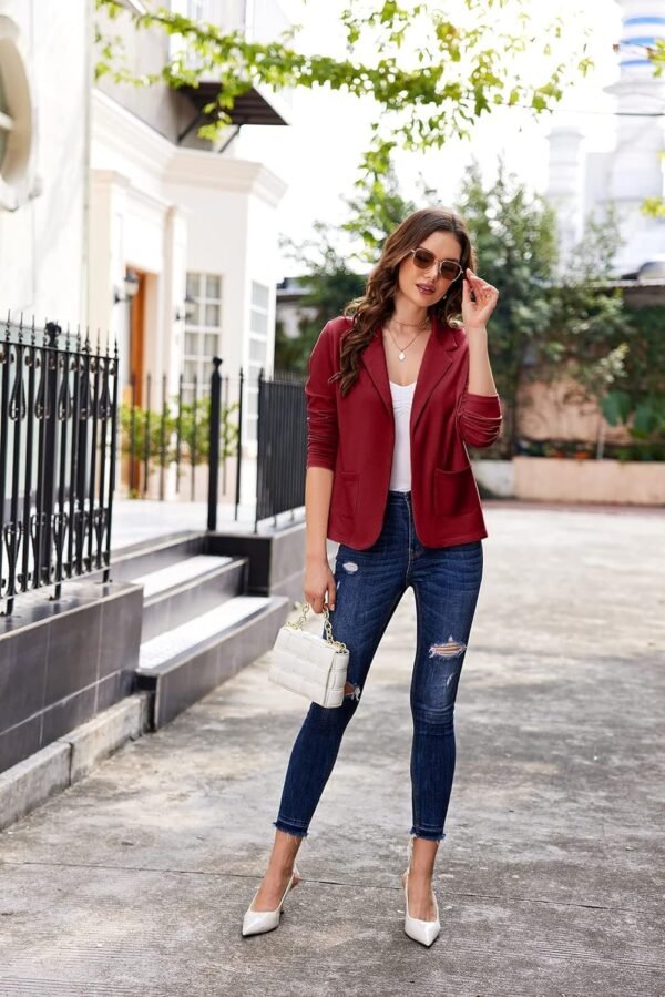 81Wg6IVbZcL._AC_SL1500.jpg Womens Casual Work Office Blazer Open Front Long Sleeve Cardigan Jacket