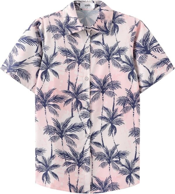 Women’s Button Down Hawaiian Shirt Casual Fashion Shirts Summer Blouses