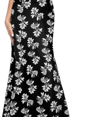 Women's Fold Over High Waisted Floor Length Maxi Flare Skirt with Pockets