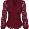 Scarlet Darkness Women's Medieval Shirt with Lace Gothic Shirt