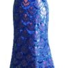 Women's V Neck Splicing Tulle Pattern Sequin Elegant Long Mermaid Prom Dress