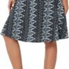 Women's Ruched Waist Stretchy Flared Yoga Skirt High Waist Midi Skirt for Women, 14, Large