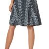 Women's Ruched Waist Stretchy Flared Yoga Skirt High Waist Midi Skirt for Women, 14, Large