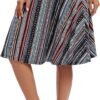 Women's Ruched Waist Stretchy Flared Yoga Skirt High Waist Midi Skirt for Women