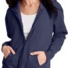 Women's Full-Zip Fleece Hoodie, Zip-Up Hooded Sweatshirt For Women