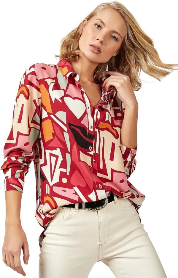 81xEwIFLd6L._AC_SL1500.jpg Blouses for Women Fashion, Casual Long Sleeve Button Down Shirts Tops, XS-3XL