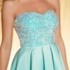 Women's Strapless Sequin A-Line Sequin Elegant Short Prom Cocktail Dress