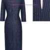 Womens Front Zipper Tie Waist Slim Work Business Office Bodycon Pencil Dress