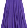 Women's Tulle Skirt Elastic High Waist Layered Pleated Mesh Flowy A-line Midi Skirt