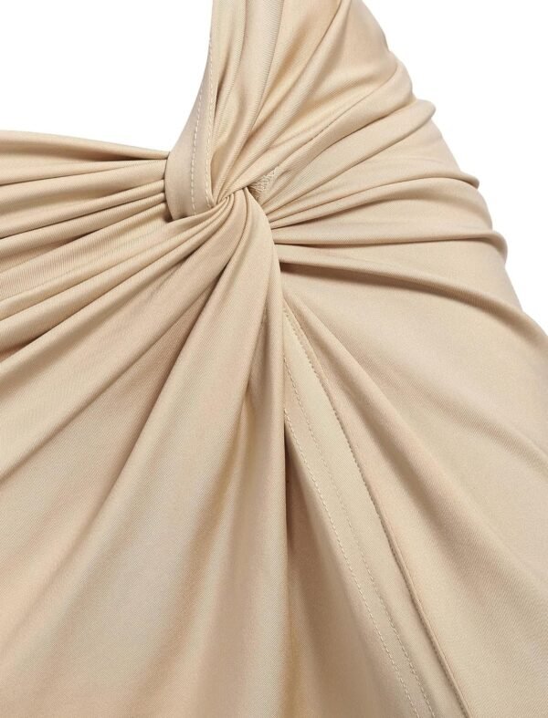 Women’s 2 Pieces Skirt with Crop Tank, High-Slit Twist Skirt Set Bodycon Dress for Party Club Nightout Cocktail