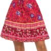 Women's Flared Short Skirt Floral/Solid Ruffle Mini Skater Skirt